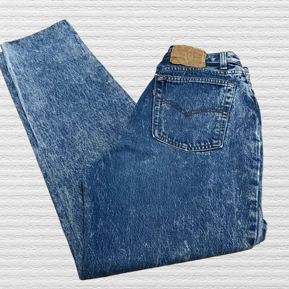 Vintage Levi’s Acid Wash Straight Leg Button Fly Jeans | 28